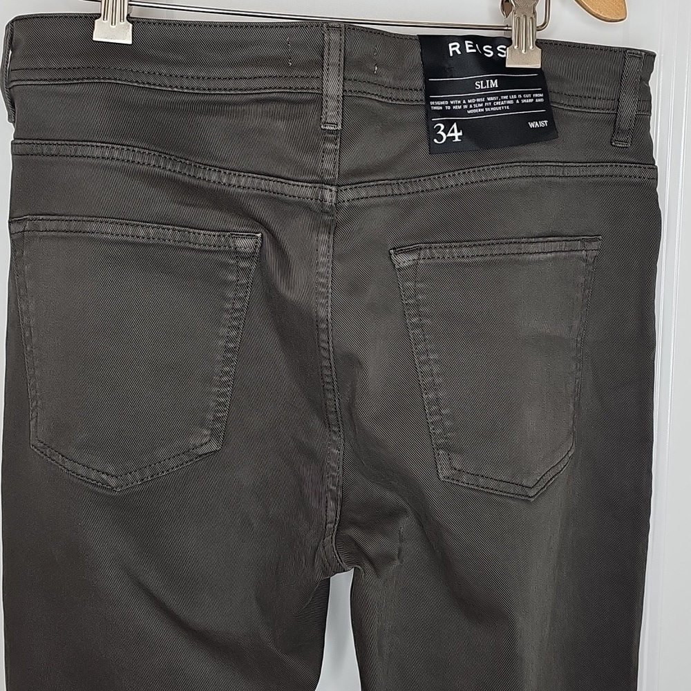Reiss Charcole Slim Denim Jeans - Size 34 - Picture 5 of 7